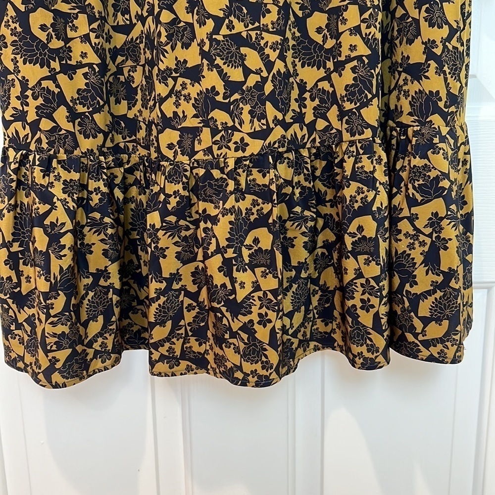 NWT Zanetti 1965 Italy Liberty of London Ruffle Tiered Boho Dress Size S Navy - Picture 12 of 15